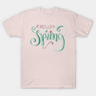 Hello Spring Calligraphy T-Shirt